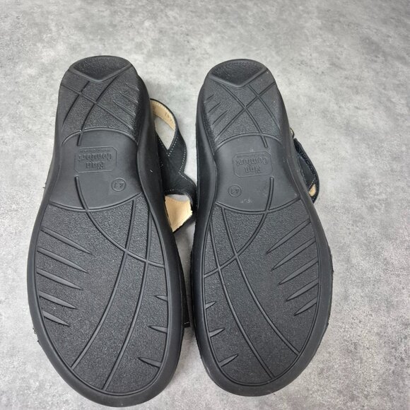 41 Finn Comfort Calvia Black Leather Sandals - Picture 9 of 10
